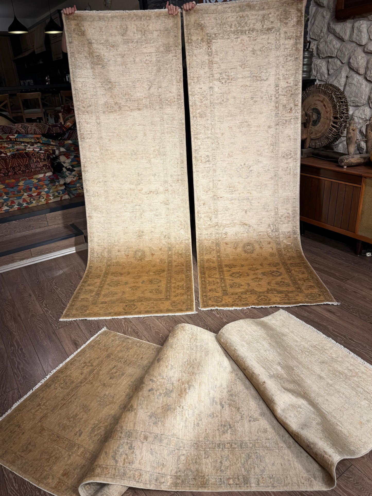 AFGHANISCHER PAMUKI Teppichläufer (Handgefertigte 2 Stücke)