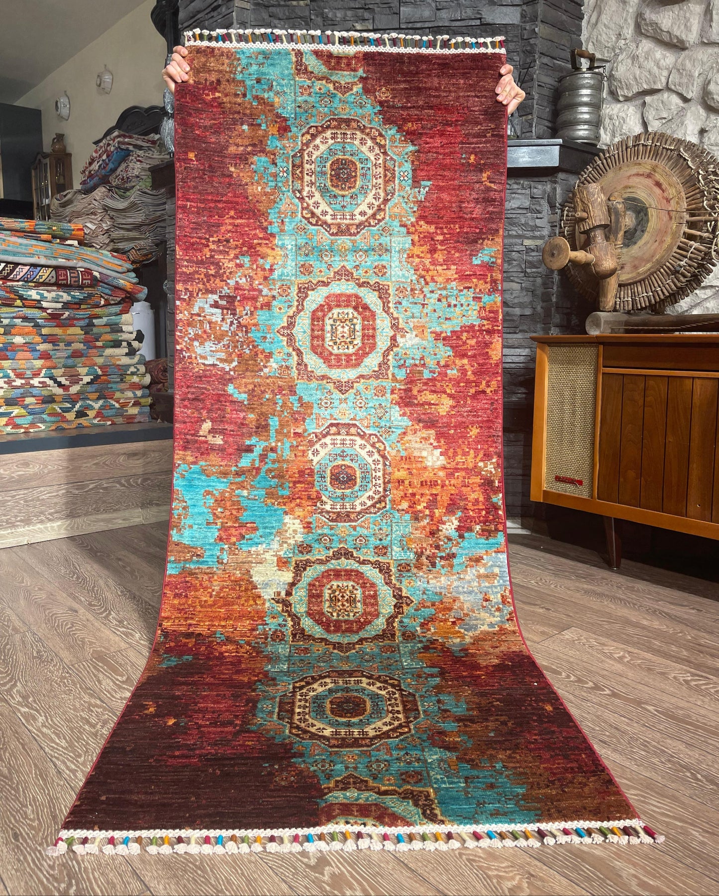 AFGHANISCHER KIRMAN Teppichläufer (Handgefertigtes Einzelstück)