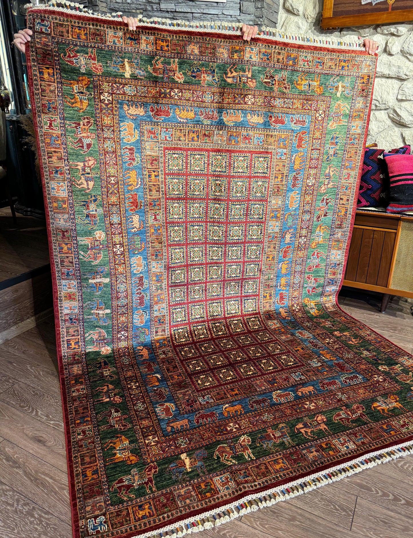 AFGHANISCHER PAZYRYK-TEPPICH (Handgefertigtes Einzelstück)