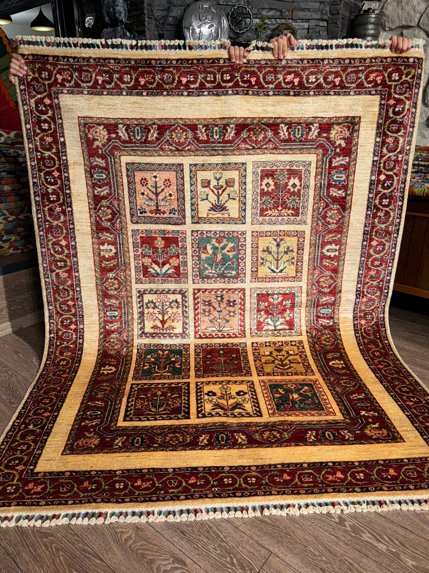 AFGHANISCHER BAHTİYARİ TEPPICH (Handgefertigt)