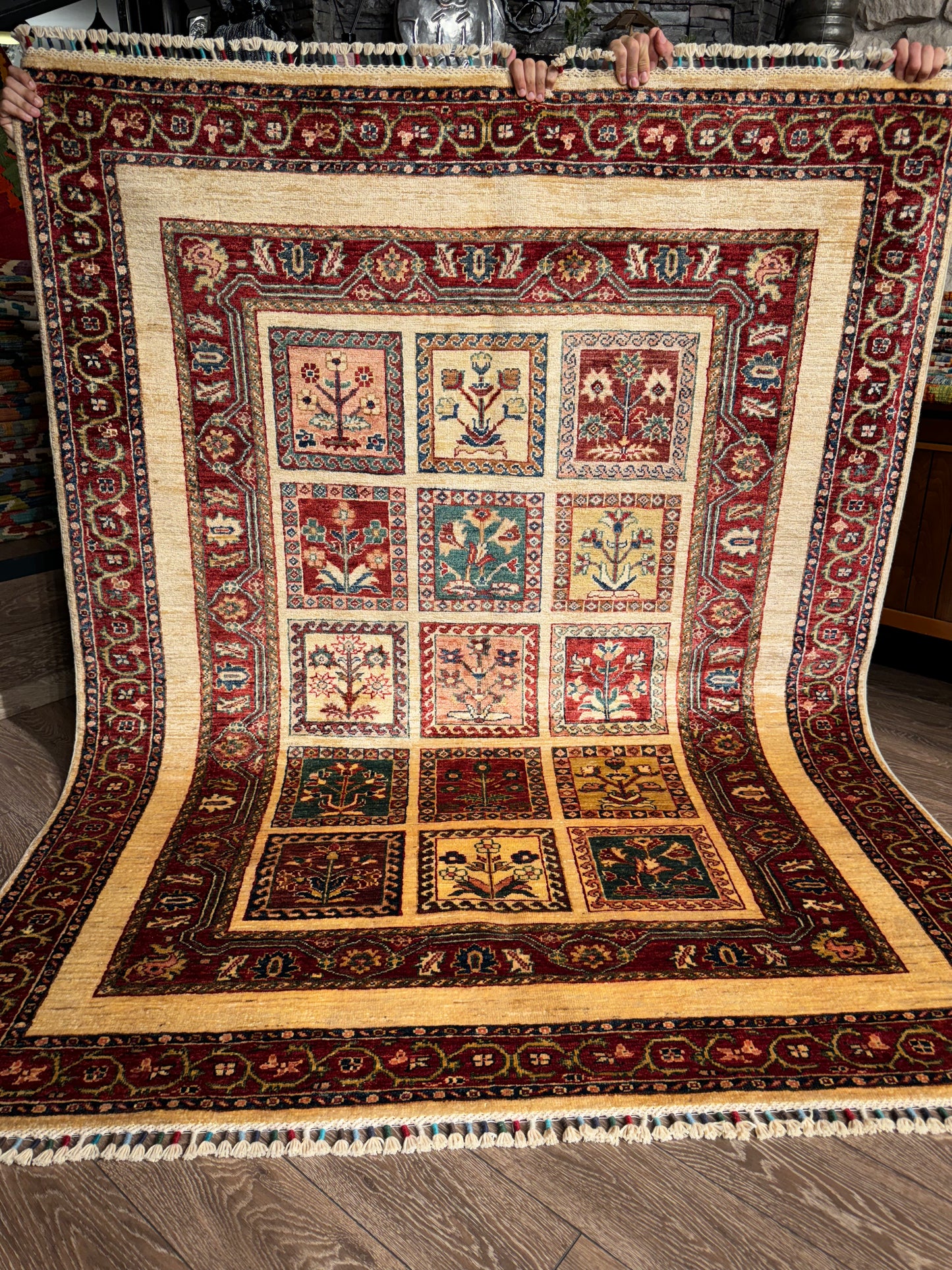 AFGHANISCHER BAHTİYARİ TEPPICH (Handgefertigt)