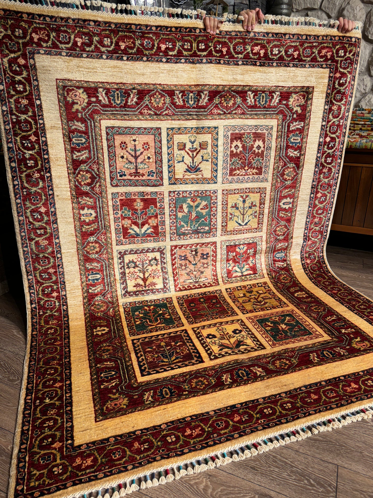 AFGHANISCHER BAHTİYARİ TEPPICH (Handgefertigt)