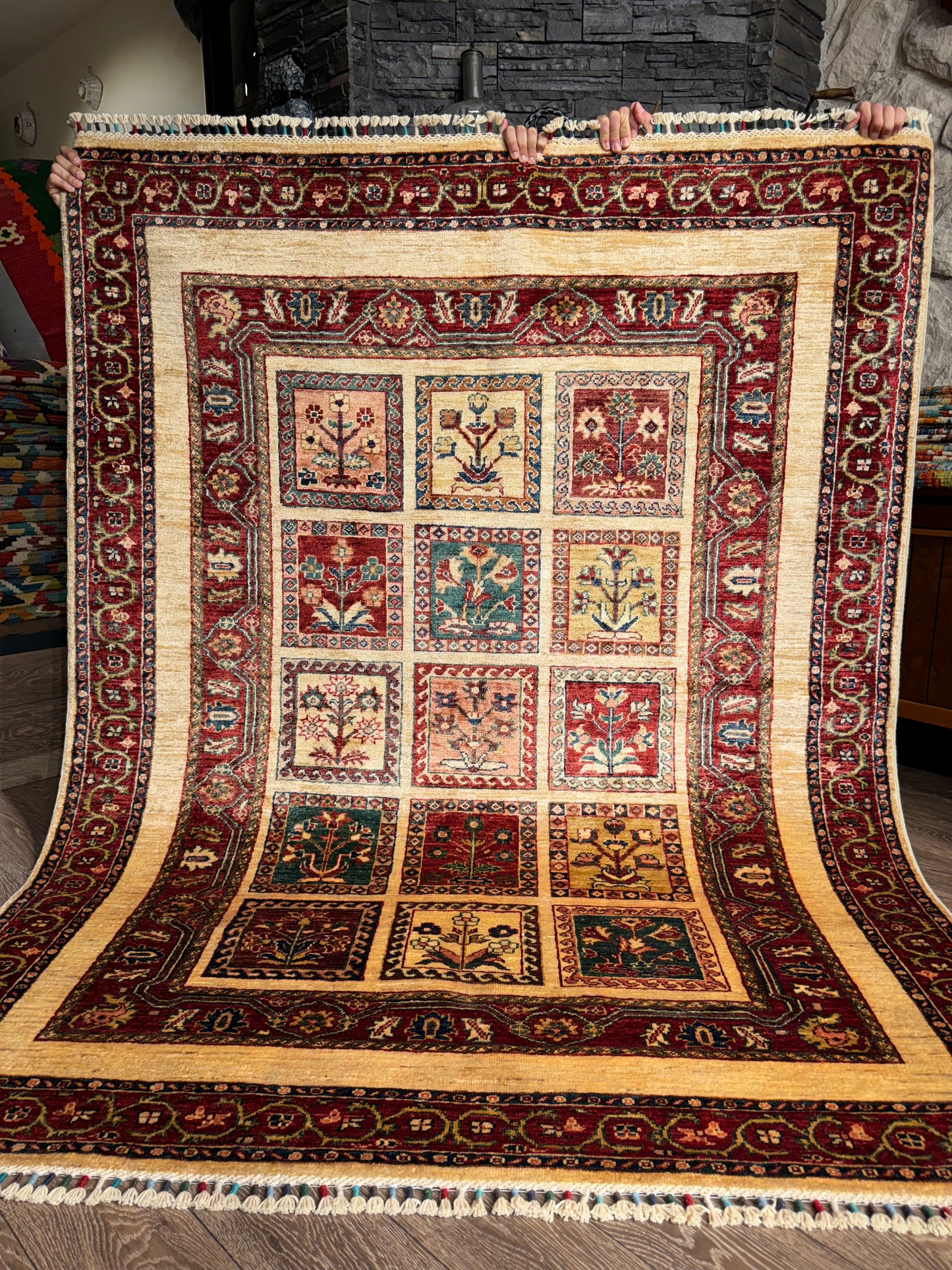 AFGHANISCHER BAHTİYARİ TEPPICH (Handgefertigt)