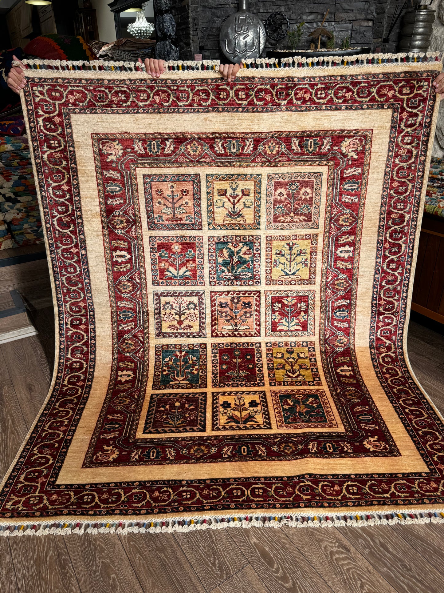 AFGHANISCHER BAHTİYARİ TEPPICH (Handgefertigt)