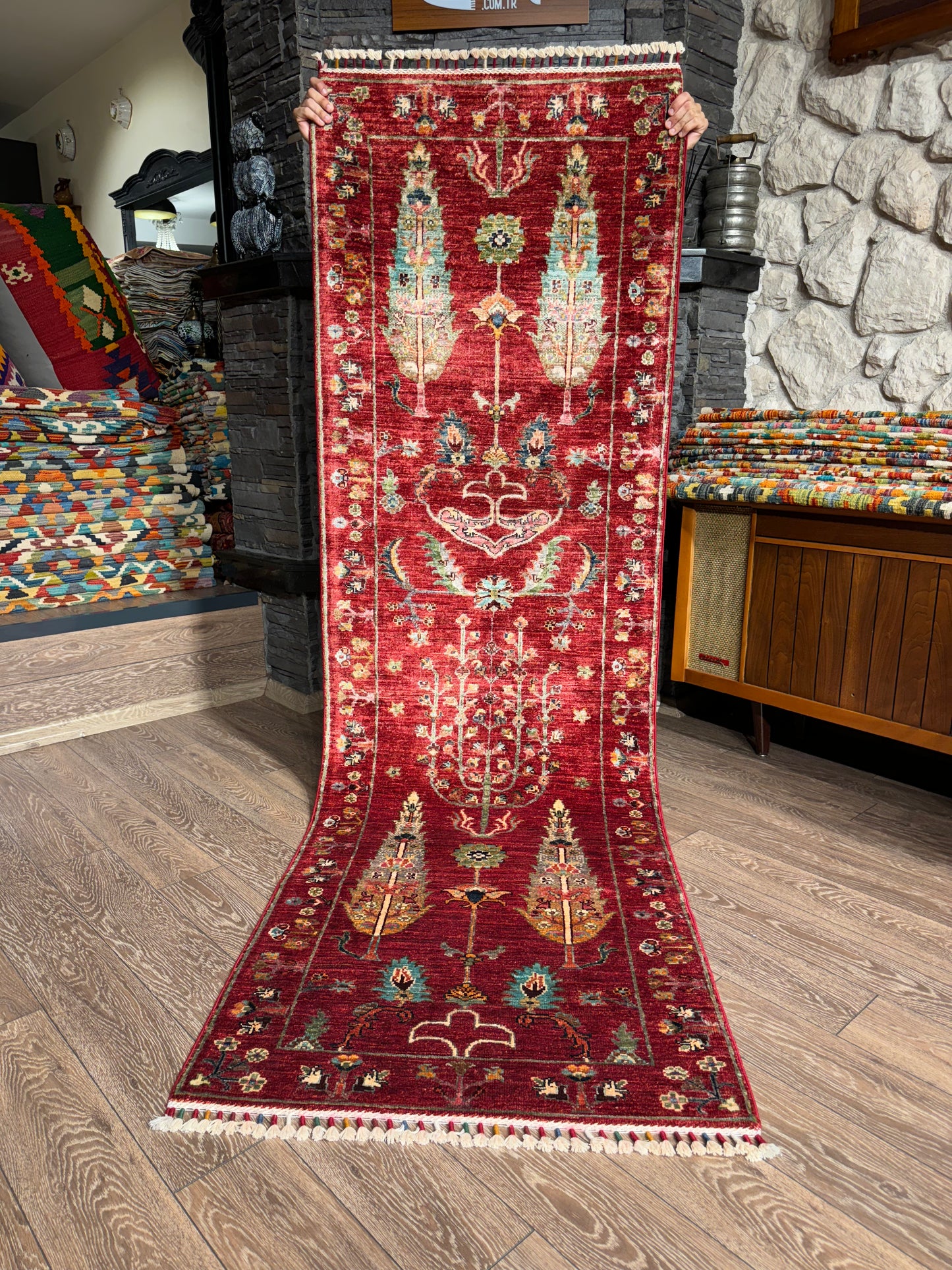 AFGHANISCHER PERKER TEPPICHLÄUFER (Handgefertigtes Einzelstück)