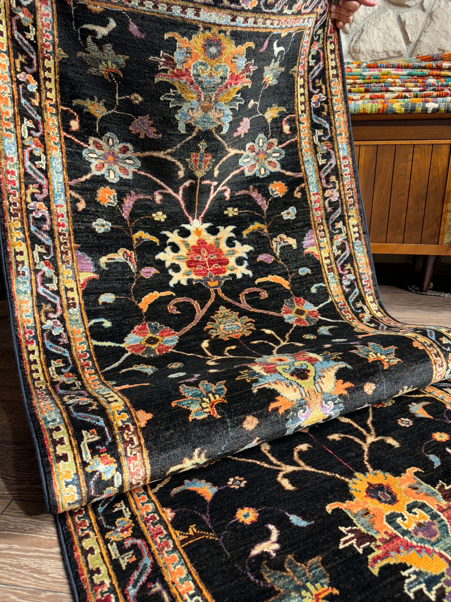 AFGHANISCHER SUZANİ TEPPICHLÄUFER (Handgefertigtes Einzelstück)