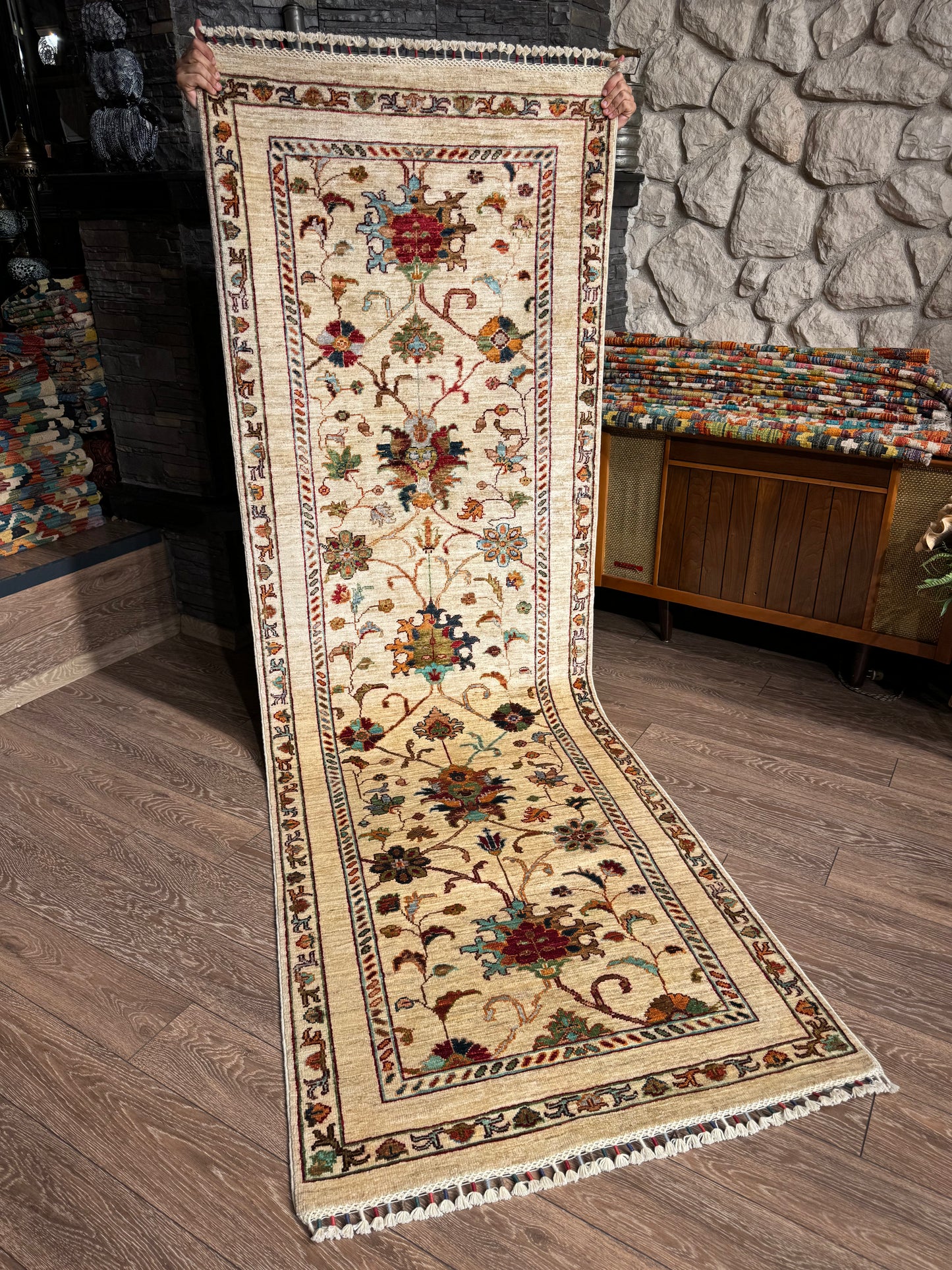 AFGHANISCHER SULTAN BEY TEPPICH LÄUFER (Handgefertigtes Einzelstück)