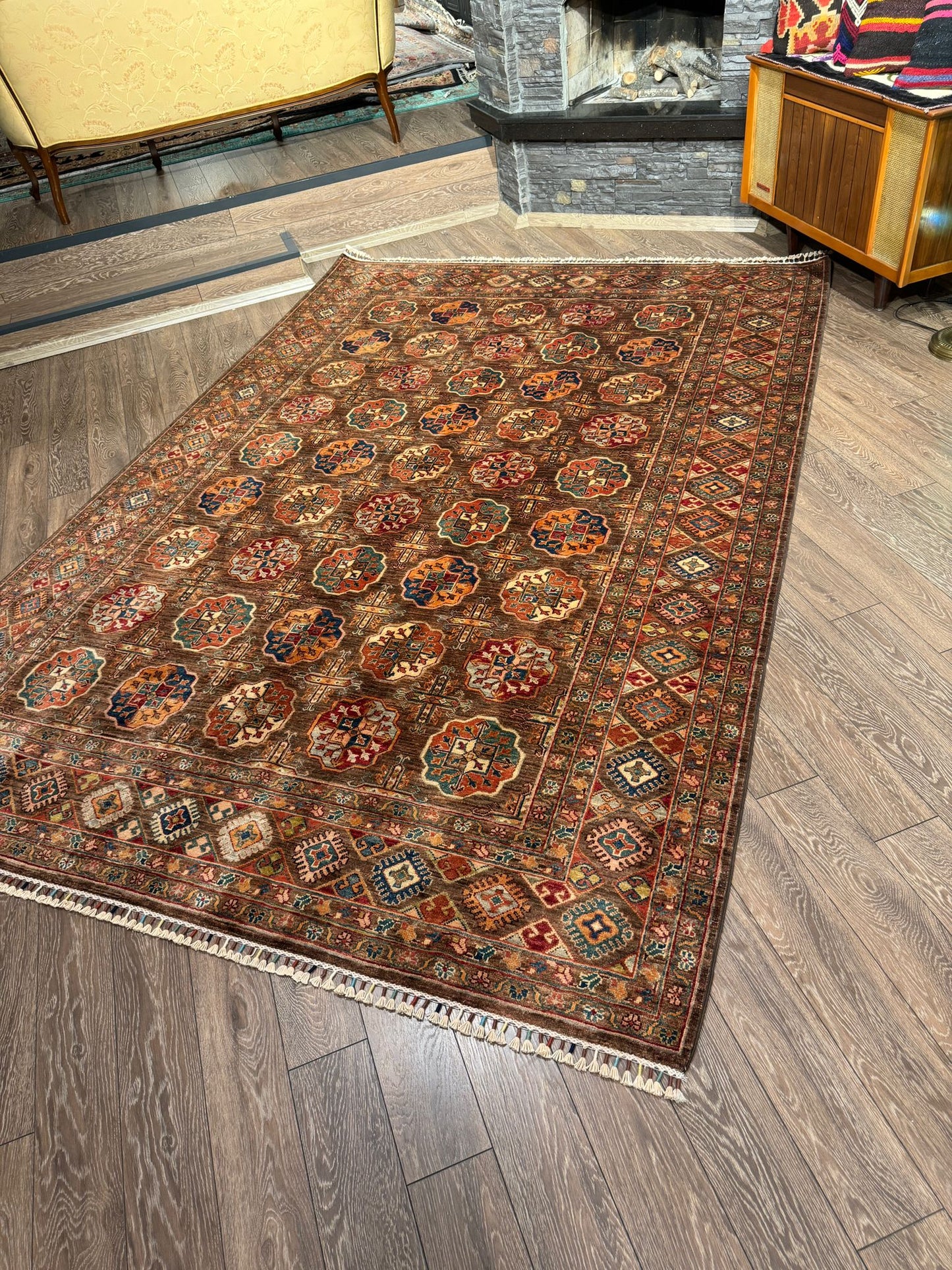 AFGHANISCHER VEZIRI GROSSER TEPPICH (Handgefertigtes Einzelstück)