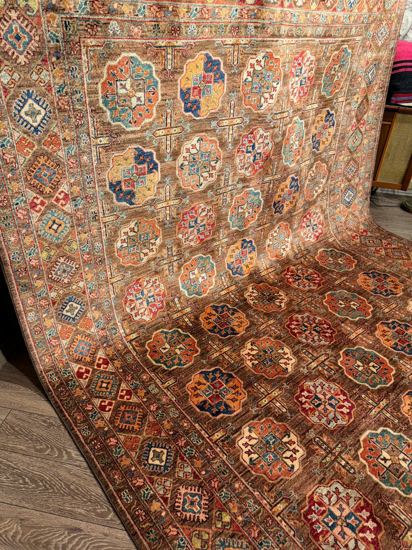 AFGHANISCHER VEZIRI GROSSER TEPPICH (Handgefertigtes Einzelstück)