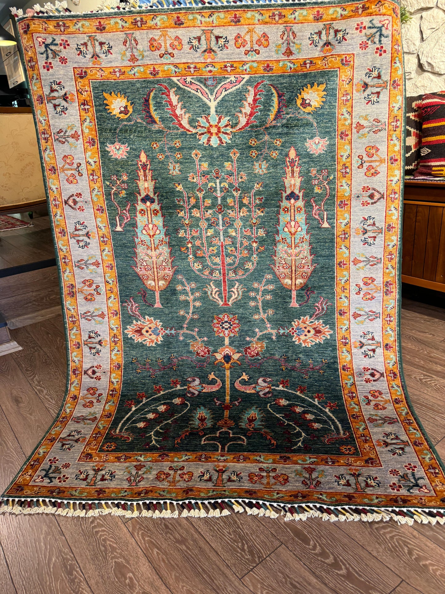 AFGHANISCHER AGAZII TEPPICH (Handgefertigtes Einzelstück)