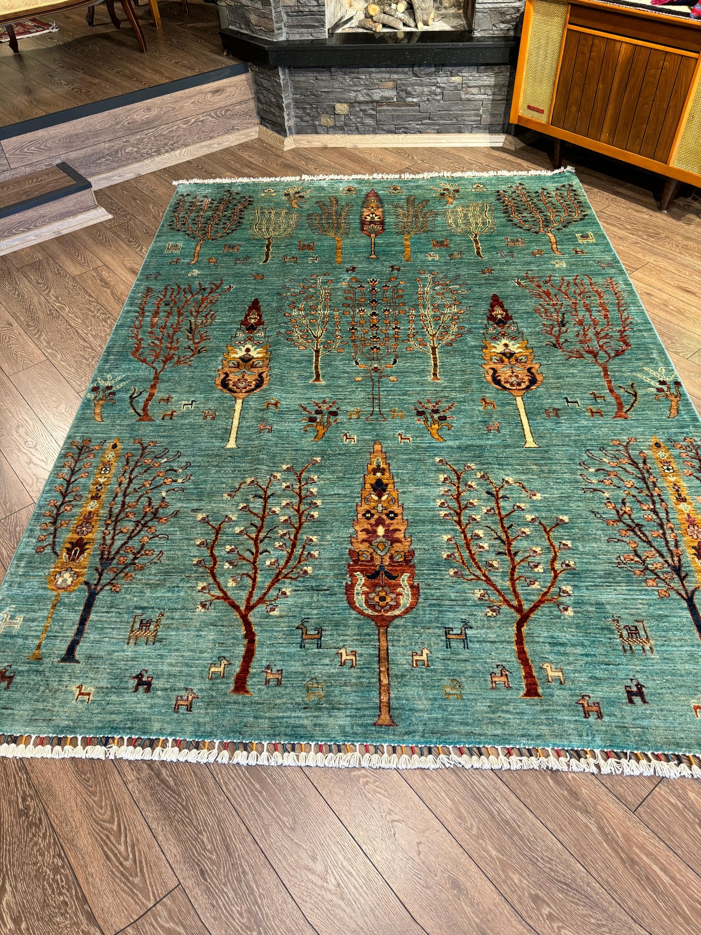 AFGHANISCHER HAYATI AGAZII GROSSER TEPPICH (Handgefertigtes Einzelstück)