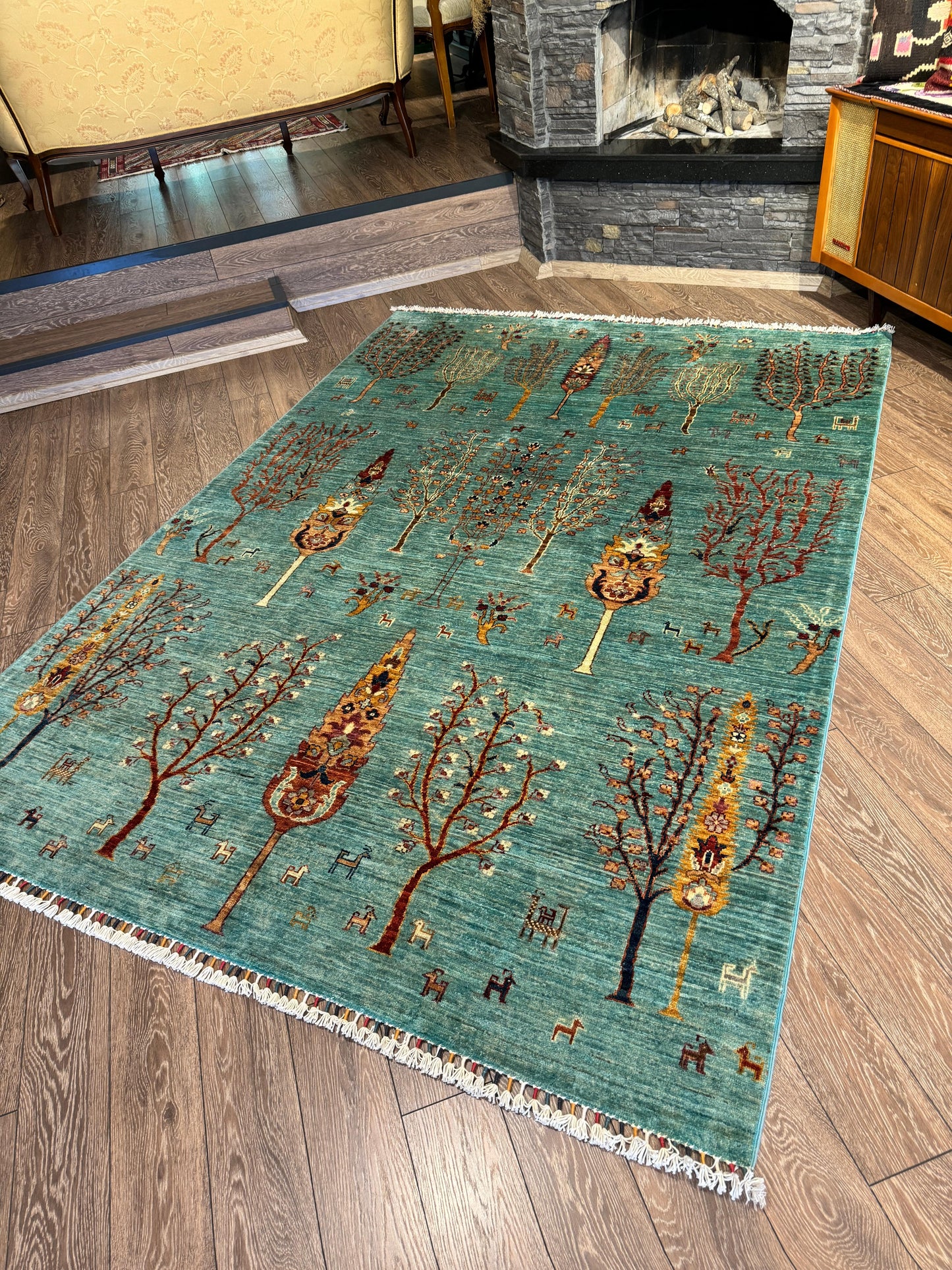 AFGHANISCHER HAYATI AGAZII GROSSER TEPPICH (Handgefertigtes Einzelstück)