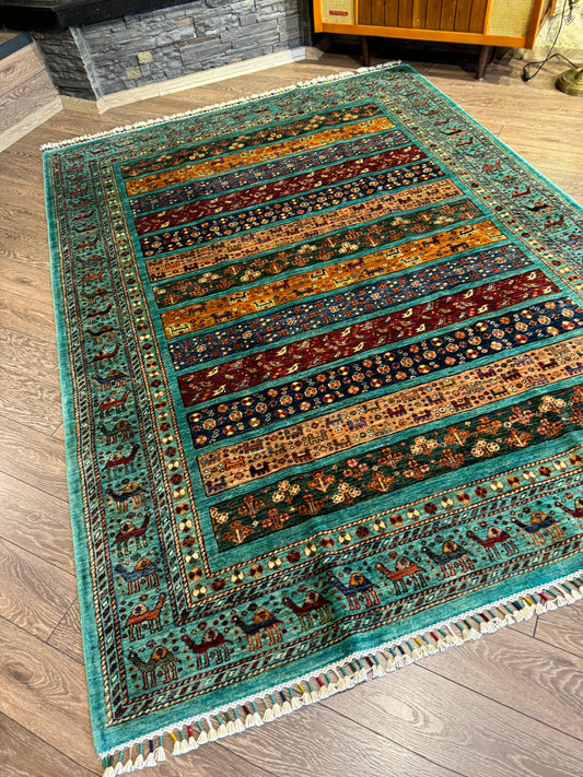 AFGHANSICHER LORREY TEPPICH (Handgefertigtes Einzelstück)