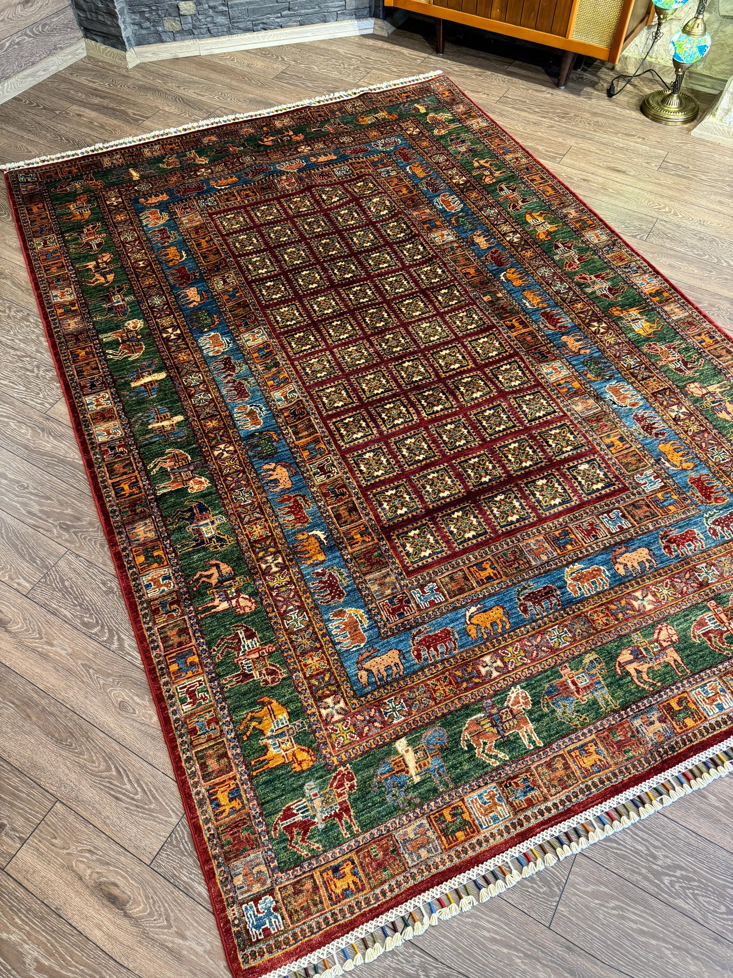 AFGHANISCHER PAZYRYK-TEPPICH (Handgefertigtes Einzelstück)