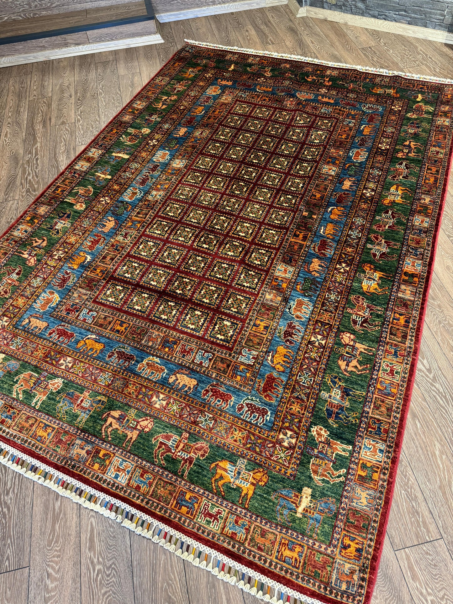 AFGHANISCHER PAZYRYK-TEPPICH (Handgefertigtes Einzelstück)