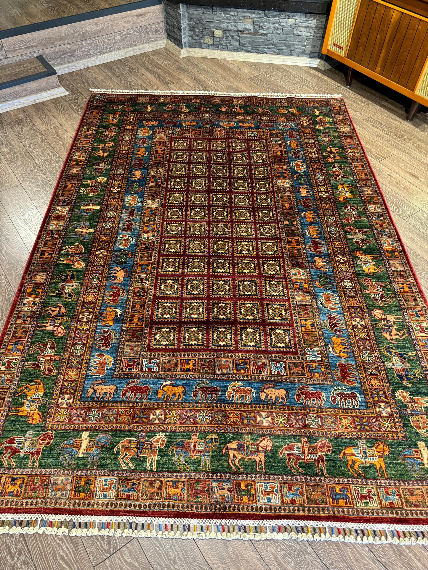 AFGHANISCHER PAZYRYK-TEPPICH (Handgefertigtes Einzelstück)