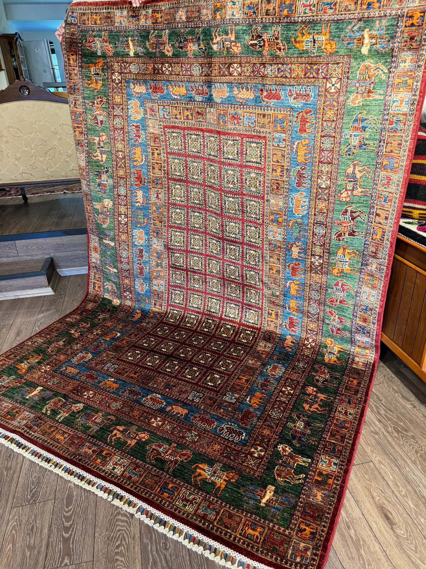 AFGHANISCHER PAZYRYK-TEPPICH (Handgefertigtes Einzelstück)