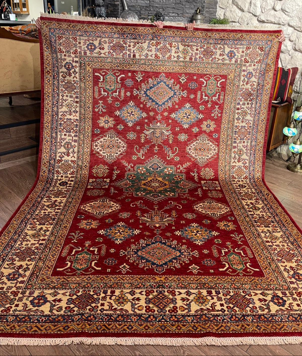 AFGHANISCHER ŞIRVANI TEPPICH (Handgefertigtes Einzelstück)