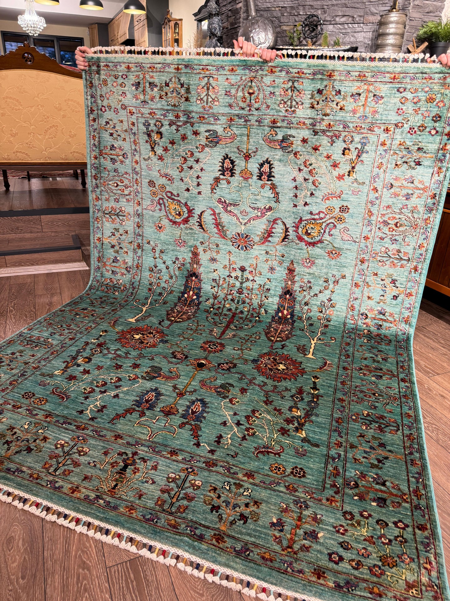 AFGHANISCHER HAYATI AGACI TEPPICH (Handgefertigtes Einzelstück)