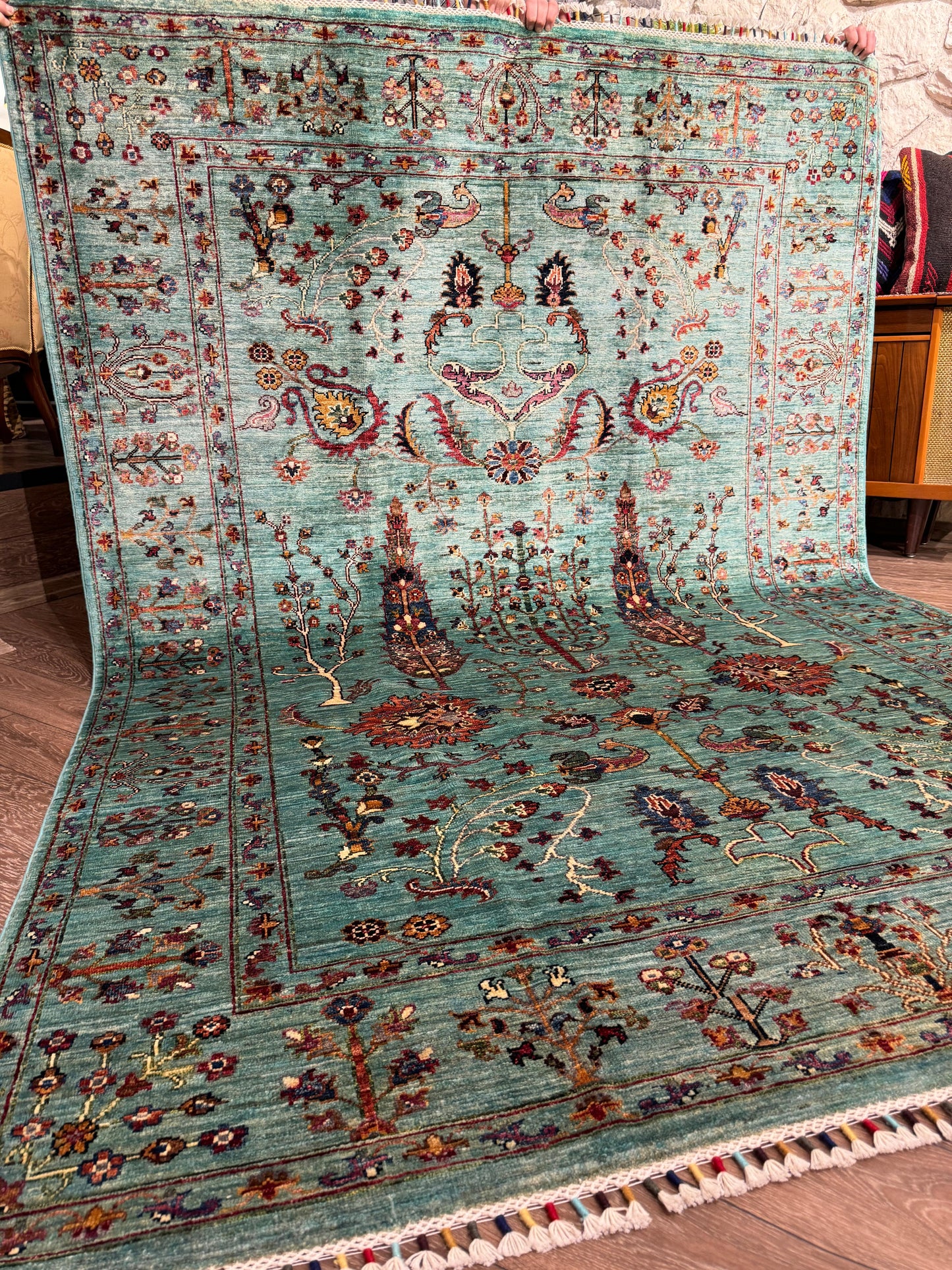 AFGHANISCHER HAYATI AGACI TEPPICH (Handgefertigtes Einzelstück)