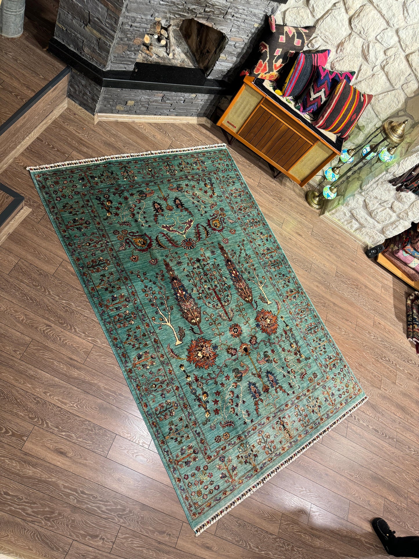 AFGHANISCHER HAYATI AGACI TEPPICH (Handgefertigtes Einzelstück)