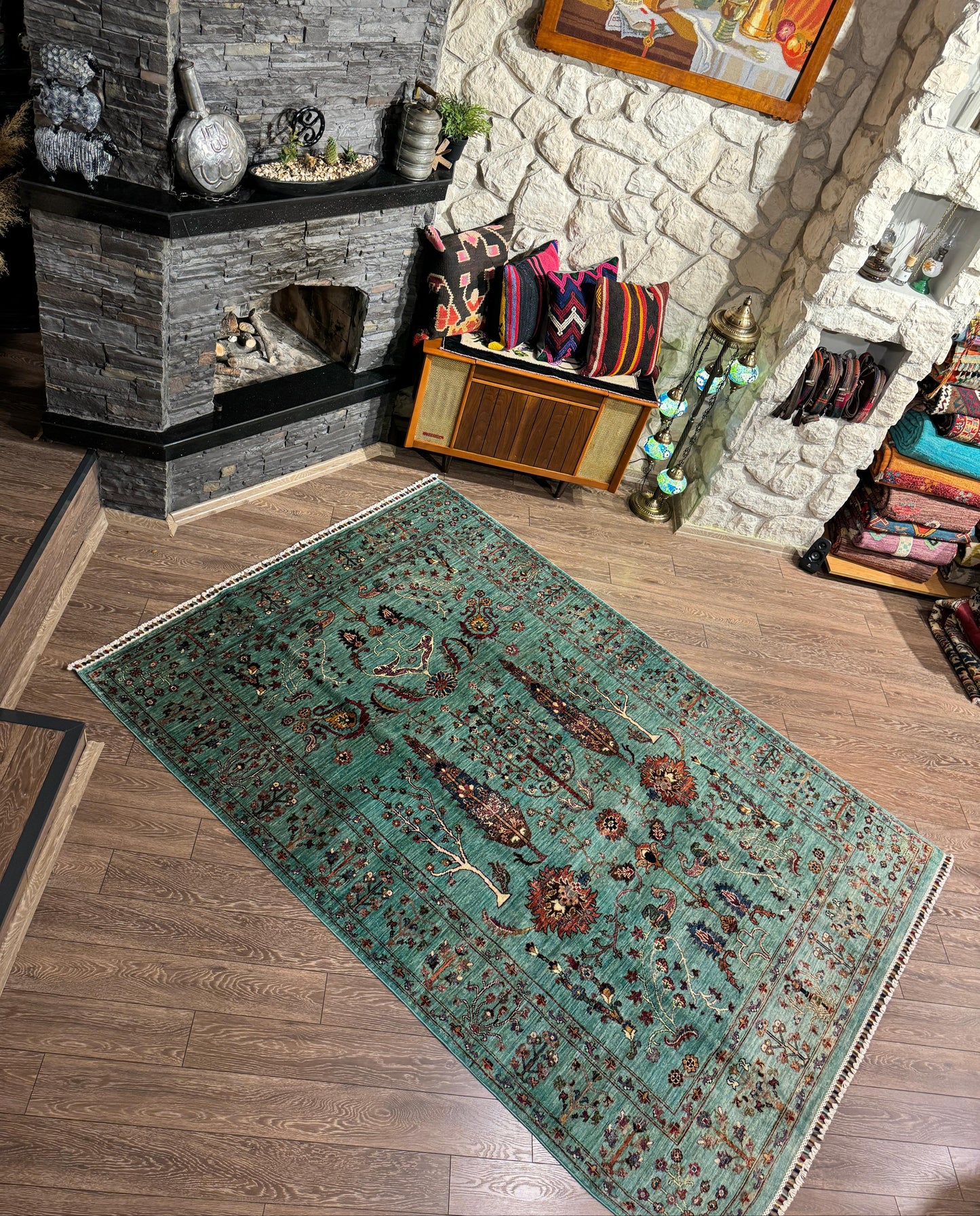 AFGHANISCHER HAYATI AGACI TEPPICH (Handgefertigtes Einzelstück)