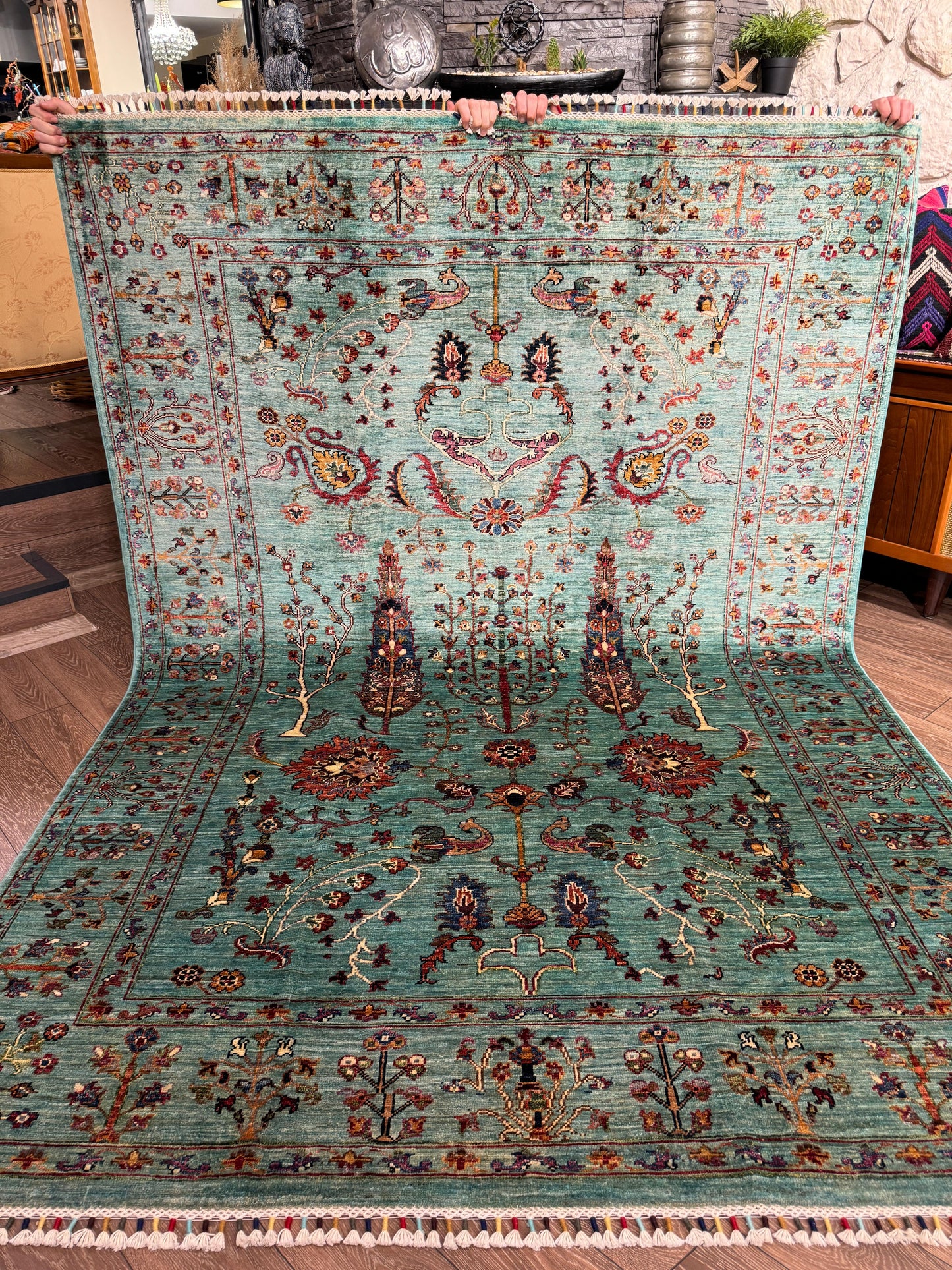 AFGHANISCHER HAYATI AGACI TEPPICH (Handgefertigtes Einzelstück)