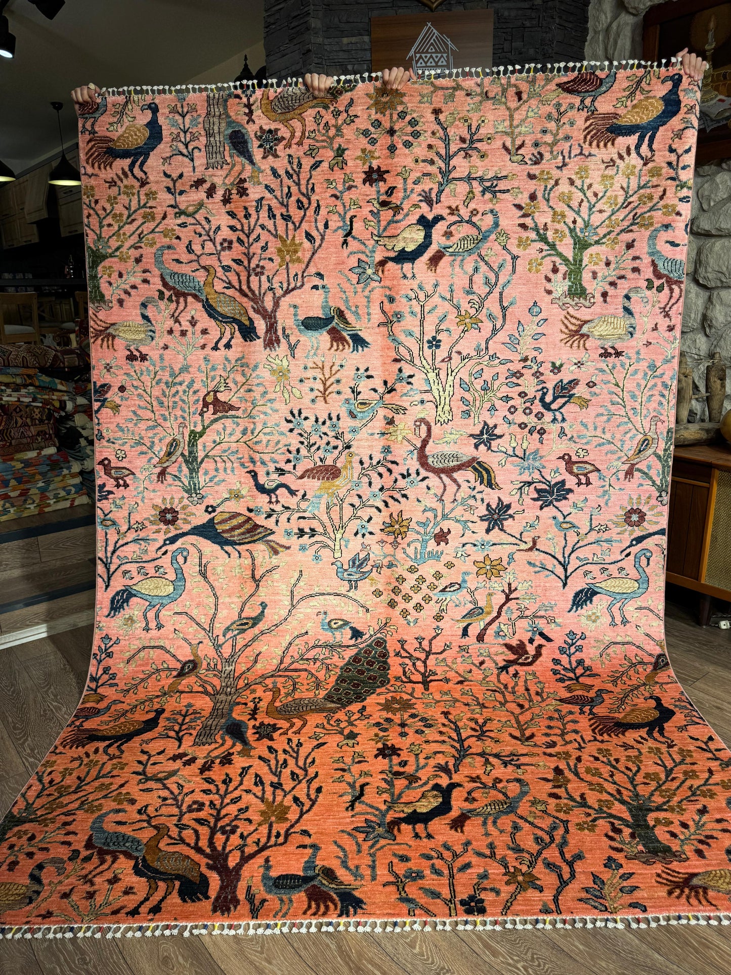 AFGHANISCHER BABİL BAHCE Teppich (Handgefertigtes Einzelstück)