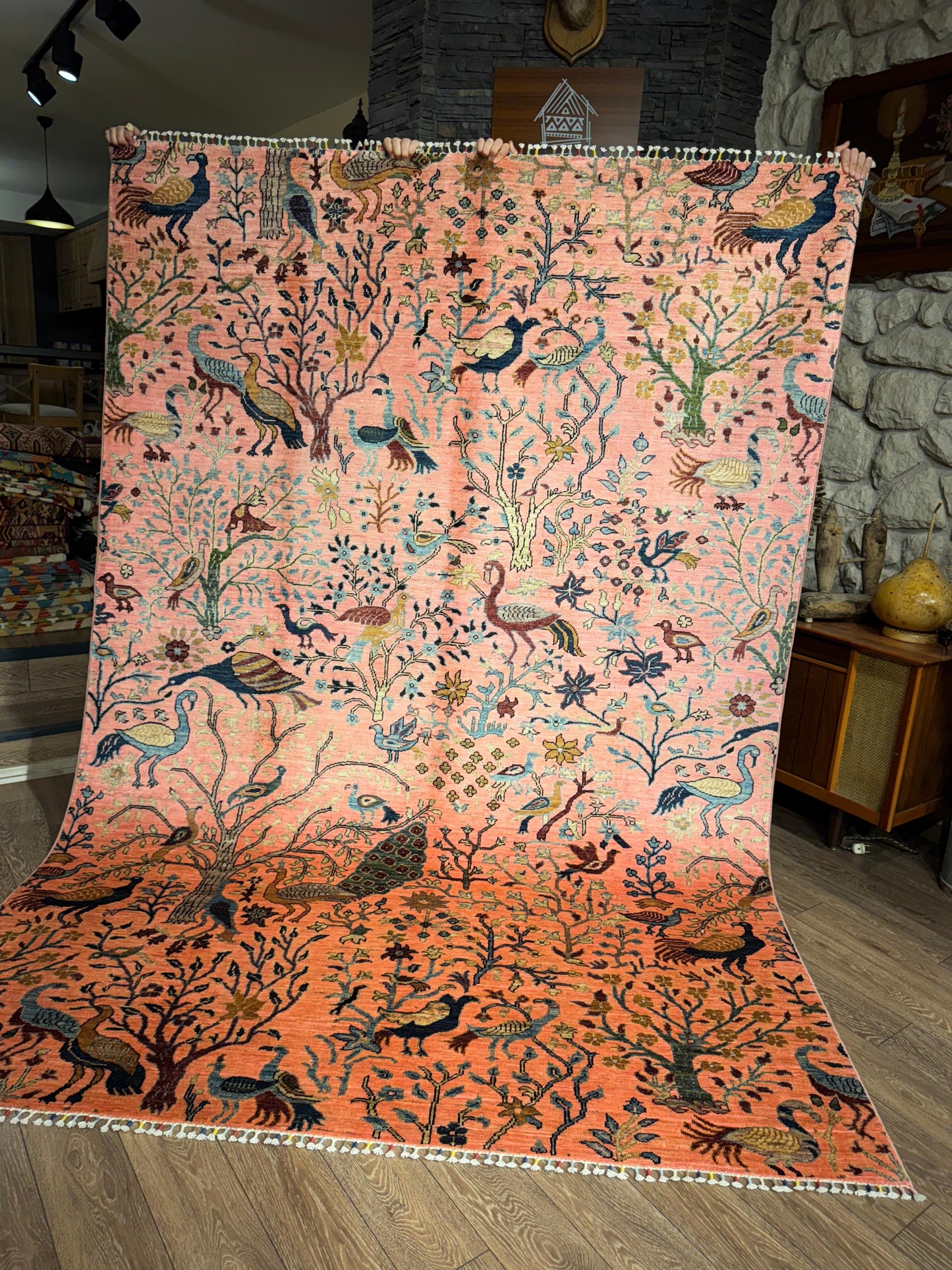 AFGHANISCHER BABİL BAHCE Teppich (Handgefertigtes Einzelstück)