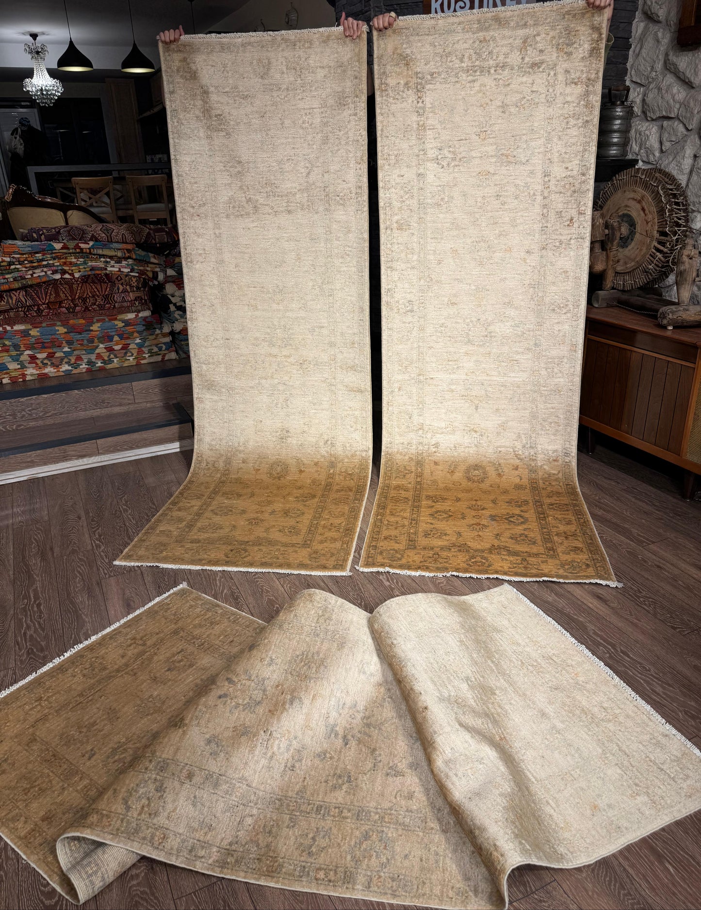 AFGHANISCHER PAMUKI Teppichläufer (Handgefertigte 2 Stücke)