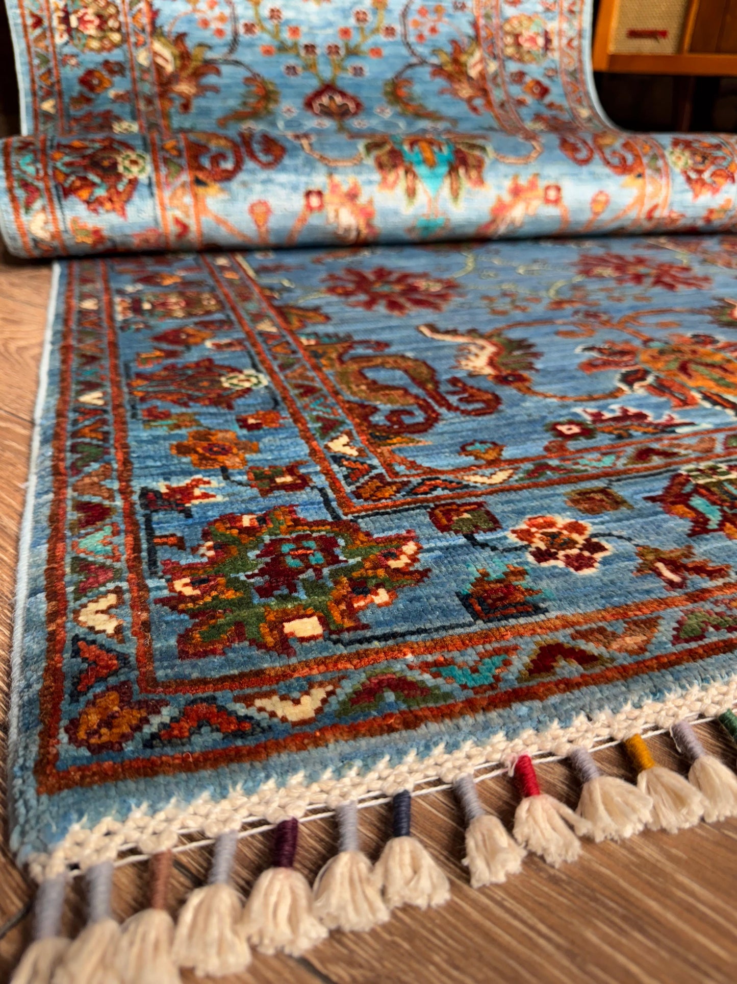 AFGHANISCHER SUZANİ Teppichläufer (Handgefertigtes Einzelstück)