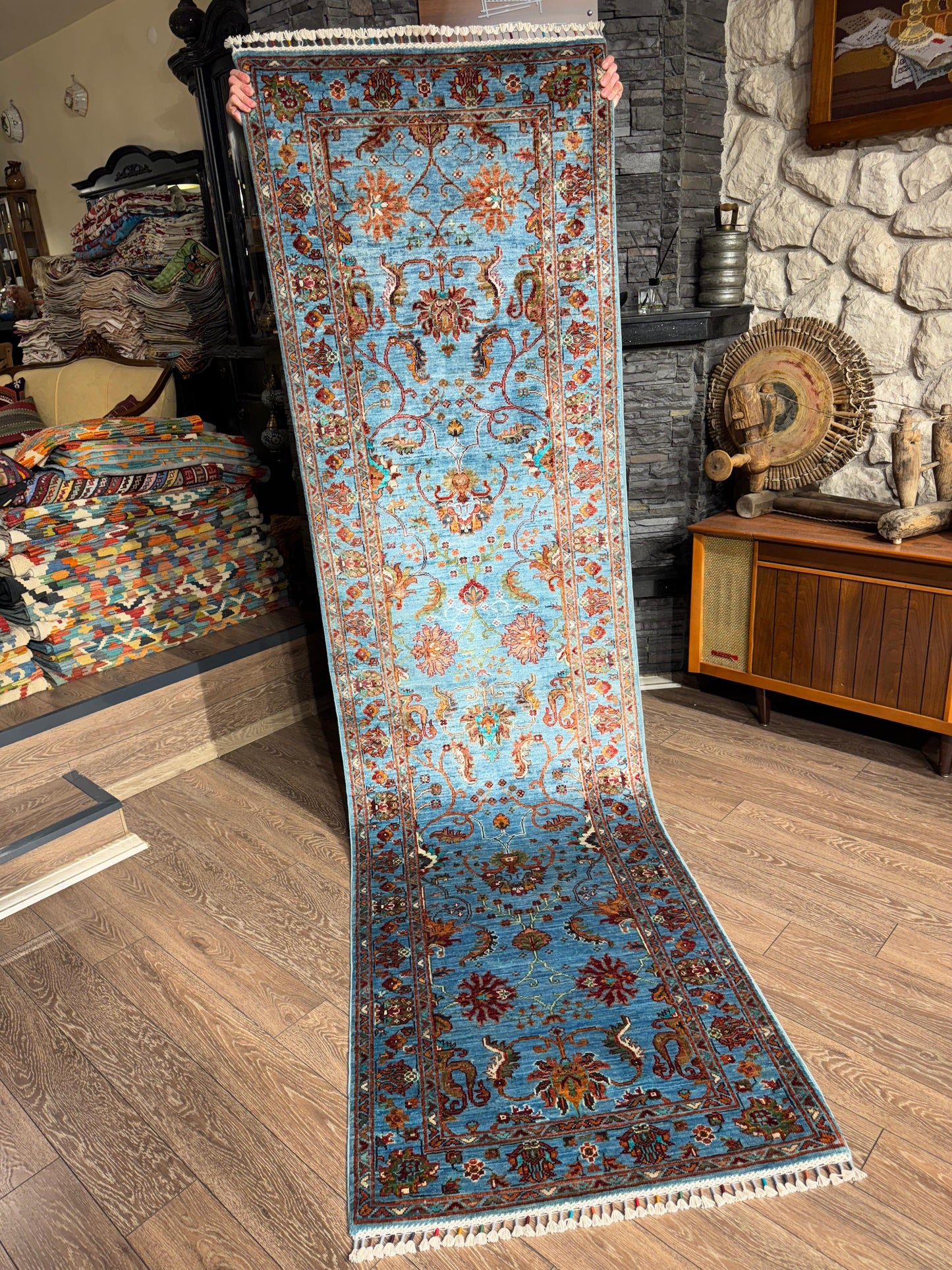 AFGHANISCHER SUZANİ Teppichläufer (Handgefertigtes Einzelstück)