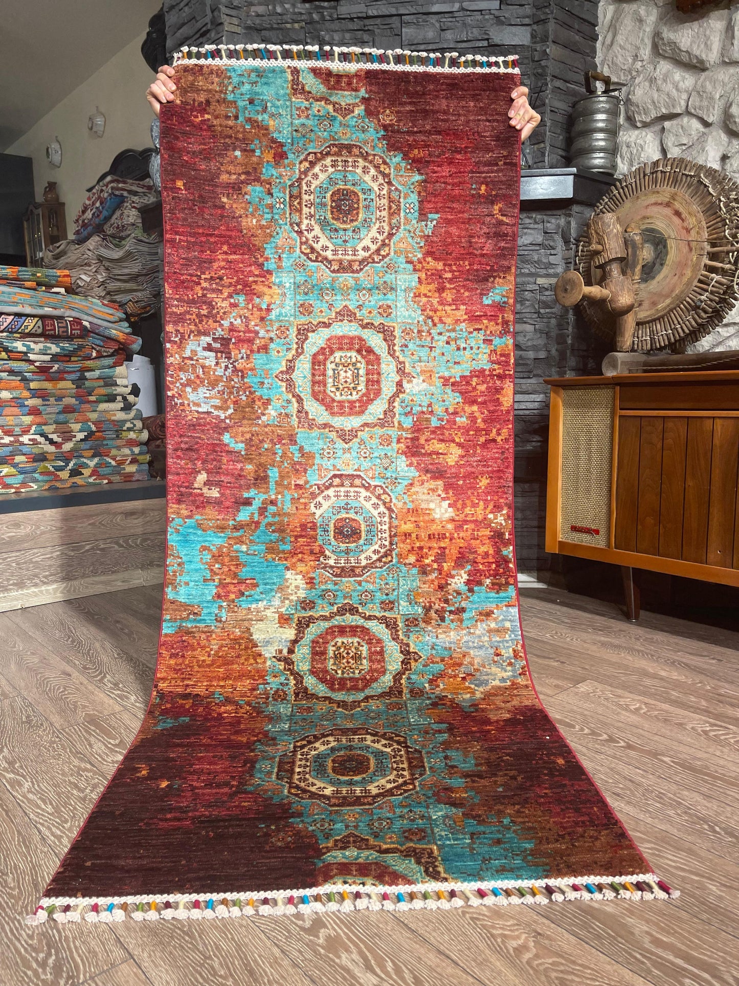 AFGHANISCHER KIRMAN Teppichläufer (Handgefertigtes Einzelstück)