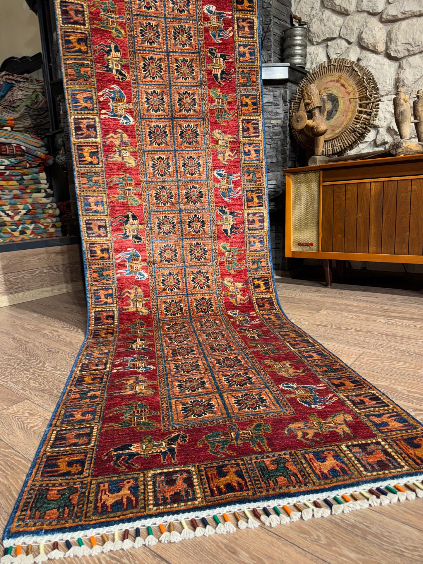 AFGHANISCHER FKORIZ Teppichläufer (Handgefertigtes Einzelstück