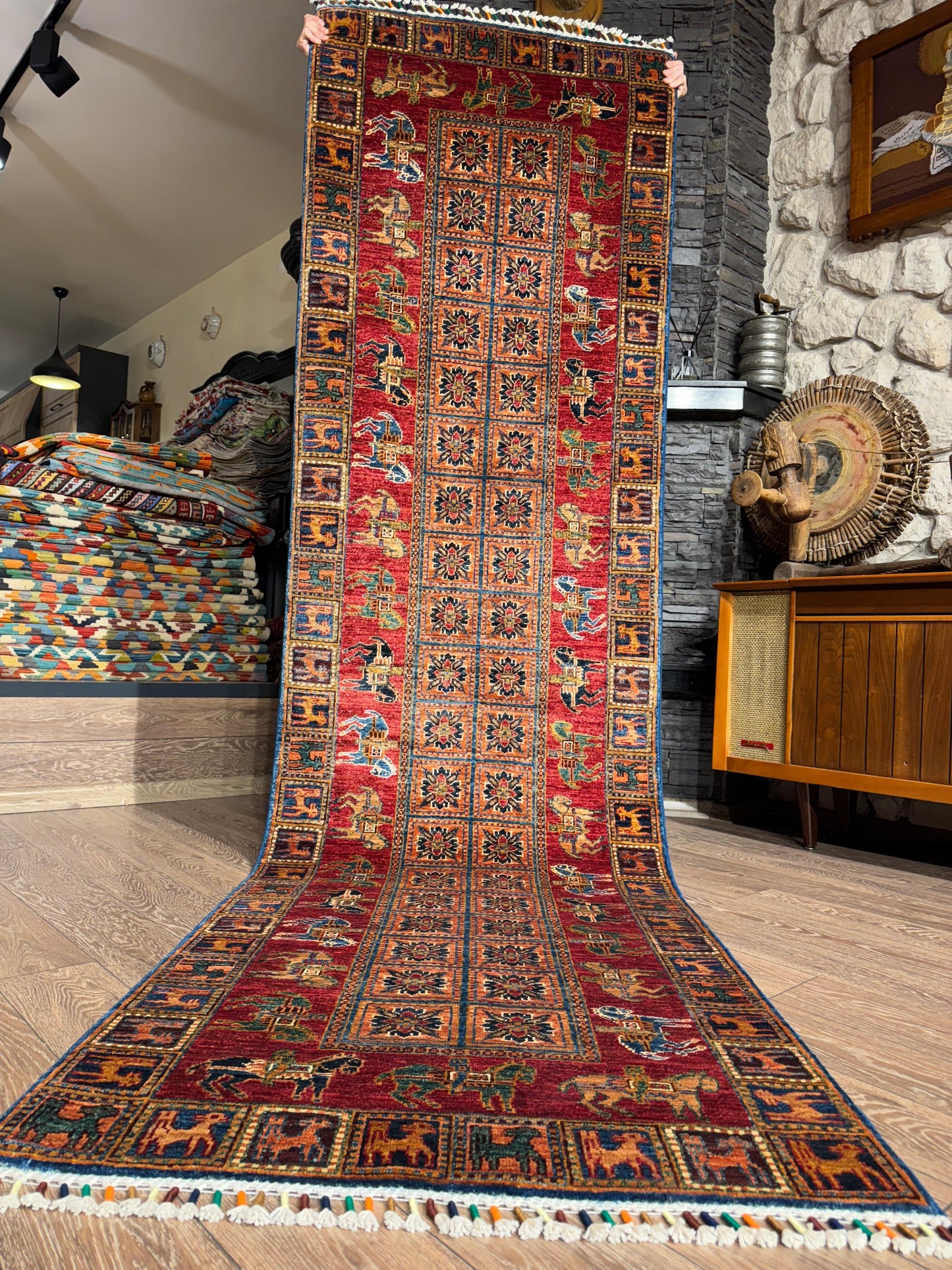 AFGHANISCHER FKORIZ Teppichläufer (Handgefertigtes Einzelstück