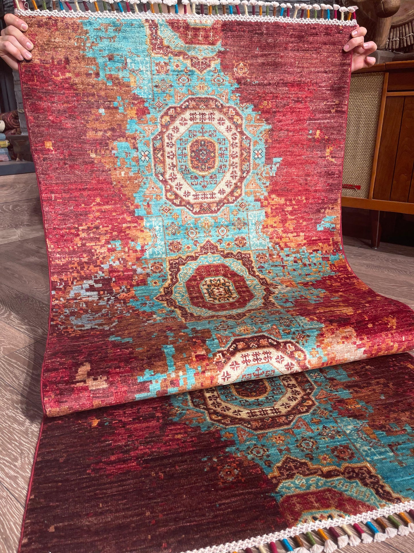 AFGHANISCHER KIRMAN Teppichläufer (Handgefertigtes Einzelstück)