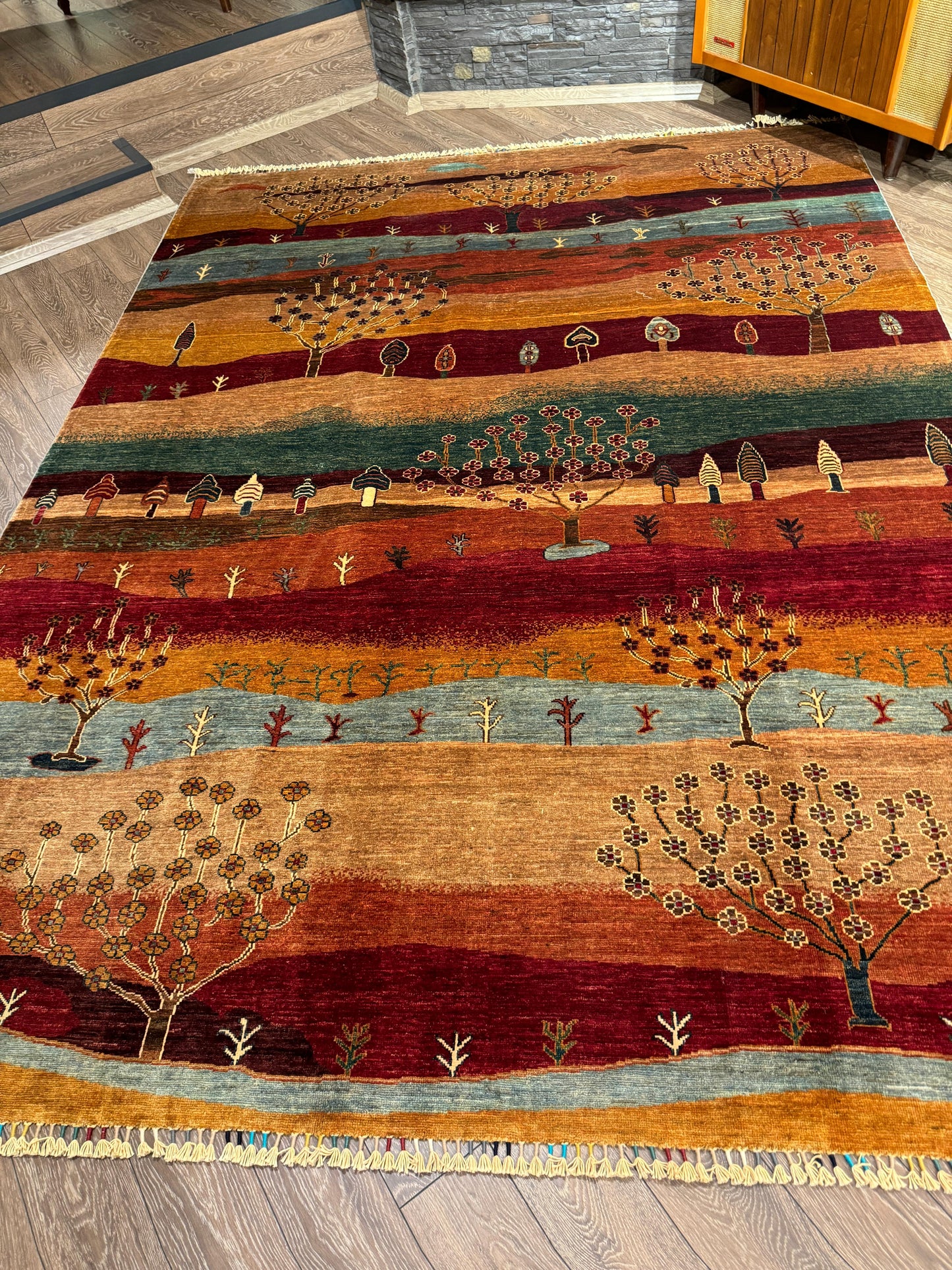 AFGHANISCHER HAYATI AĞACI Teppich (Handgefertigtes Einzelstück)2