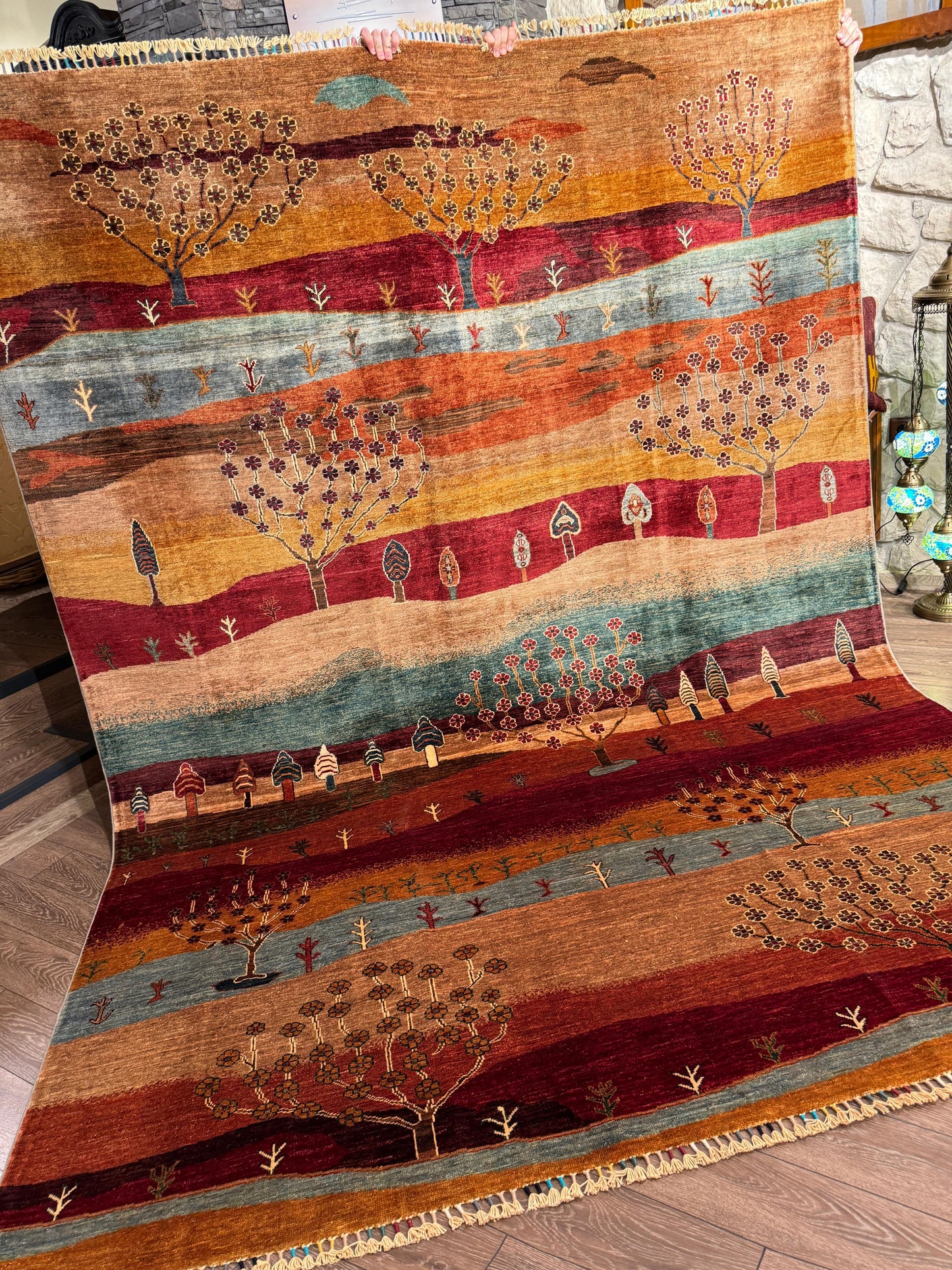 AFGHANISCHER HAYATI AĞACI Teppich (Handgefertigtes Einzelstück)2