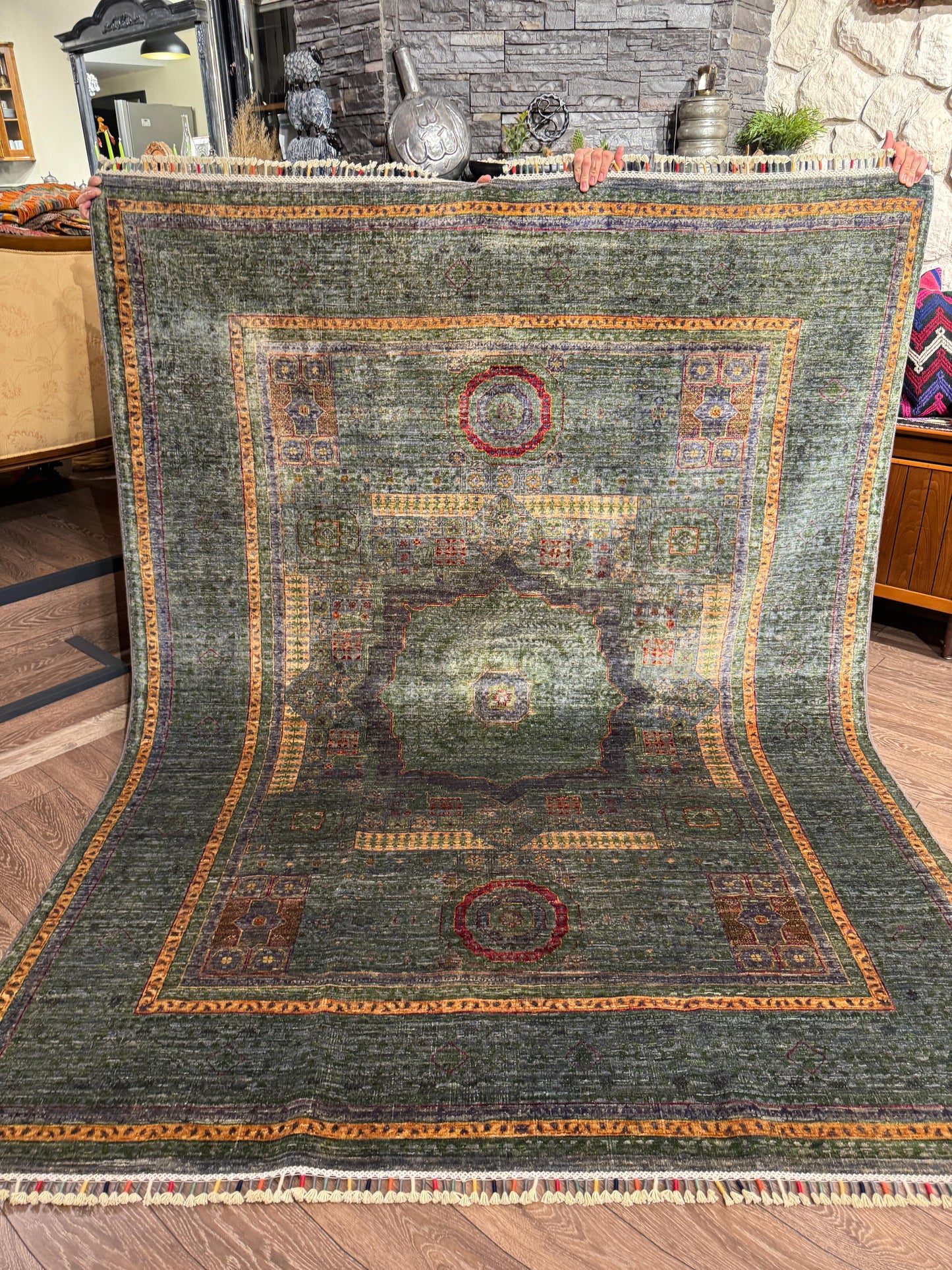 AFGHANISCHER INANDUK TEPPICH (Handgefertigtes Einzelstück)