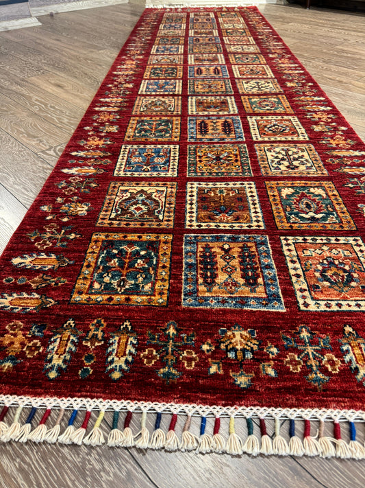 AFGHANISCHER BAHTİYARİ KIRMISI TEPPICHLÄUFER