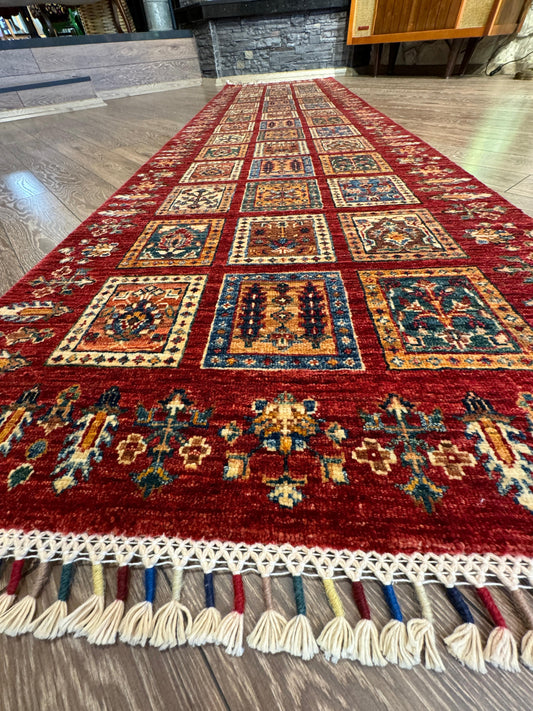 AFGHANISCHER BAHTİYARİ KIRMISI TEPPICHLÄUFER