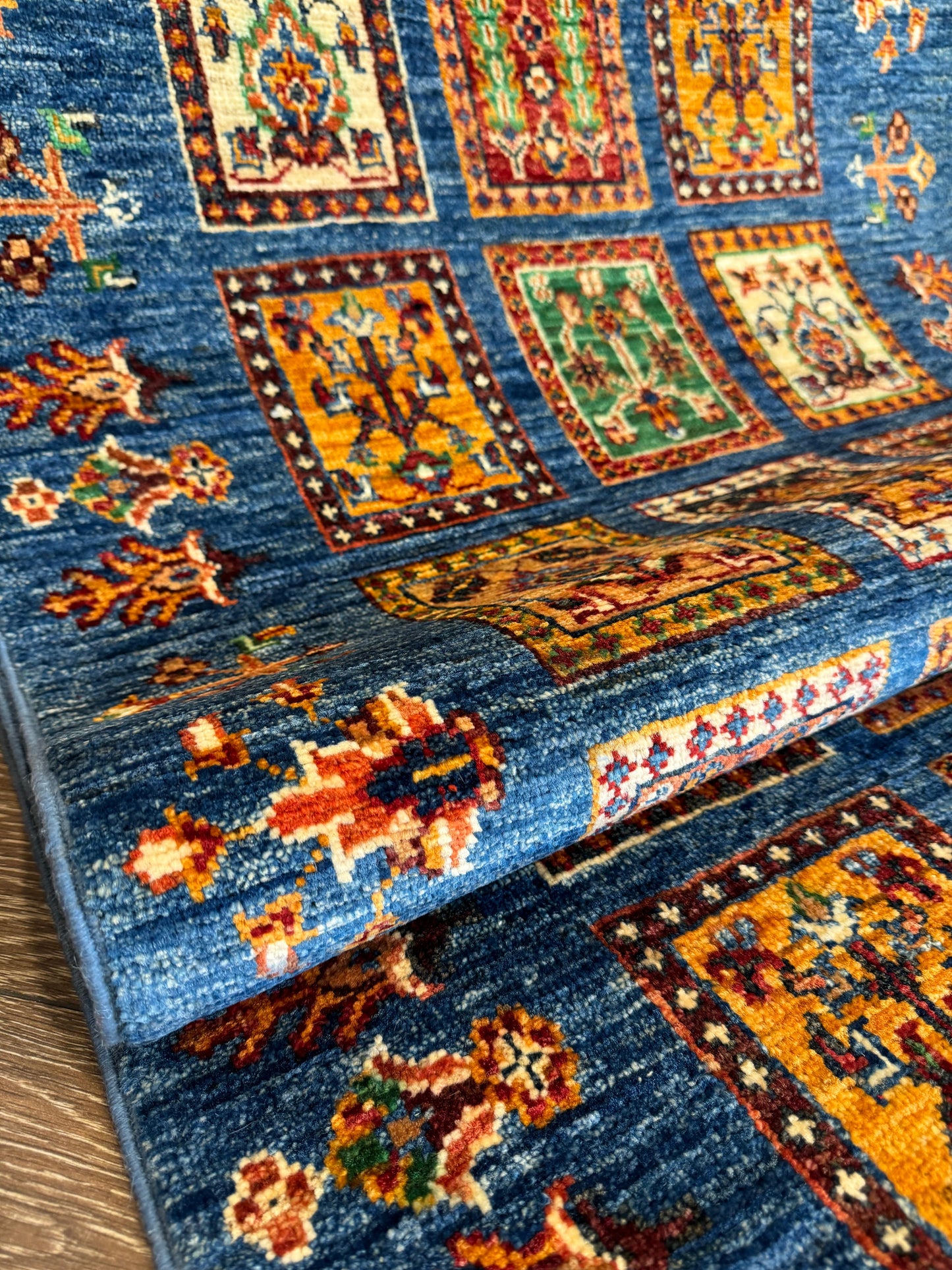 AFGHANISCHER BAHTİYARİ MAVI TEPPICHLÄUFER