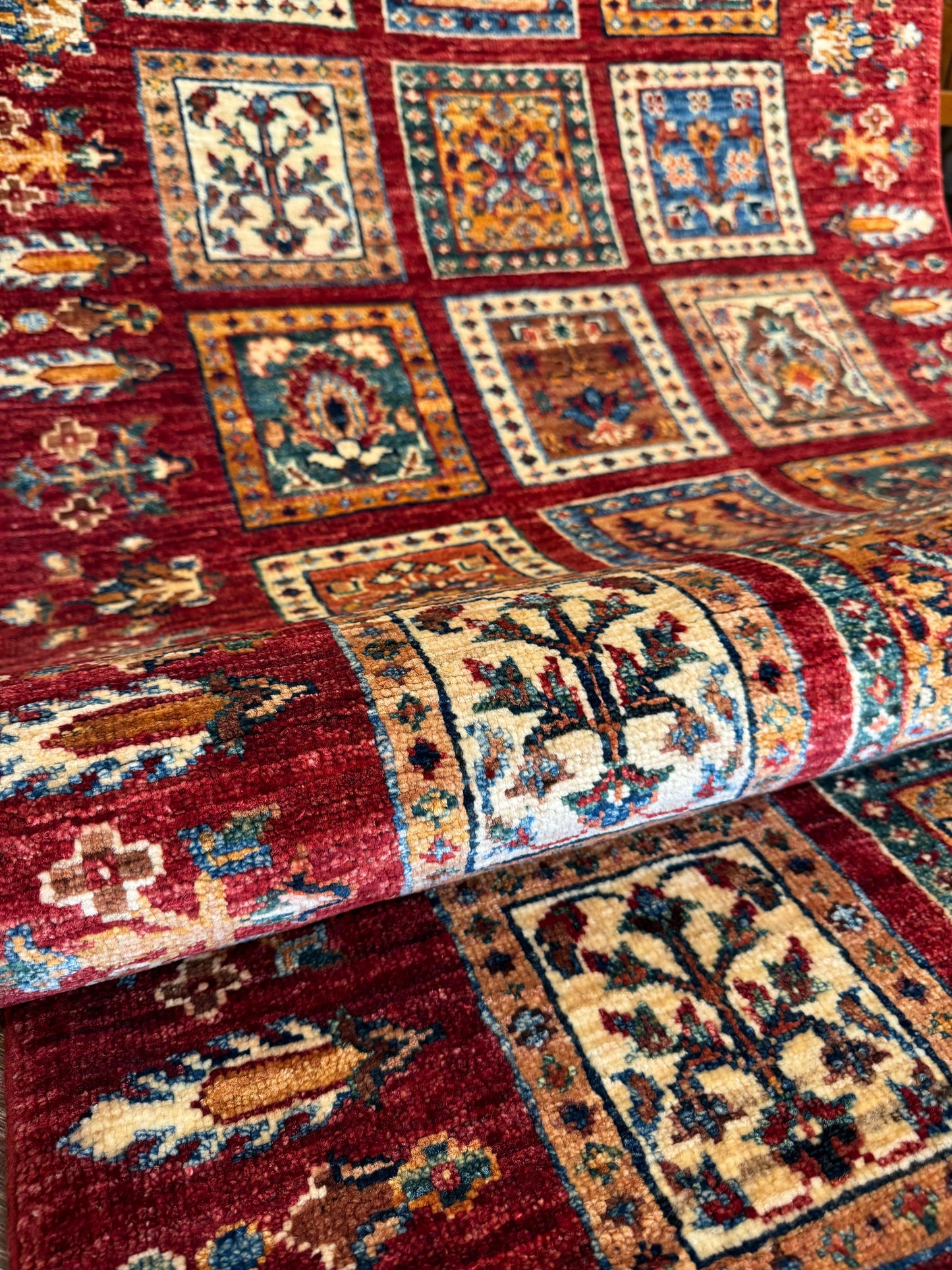 AFGHANISCHER BAHTİYARİ KIRMISI TEPPICHLÄUFER