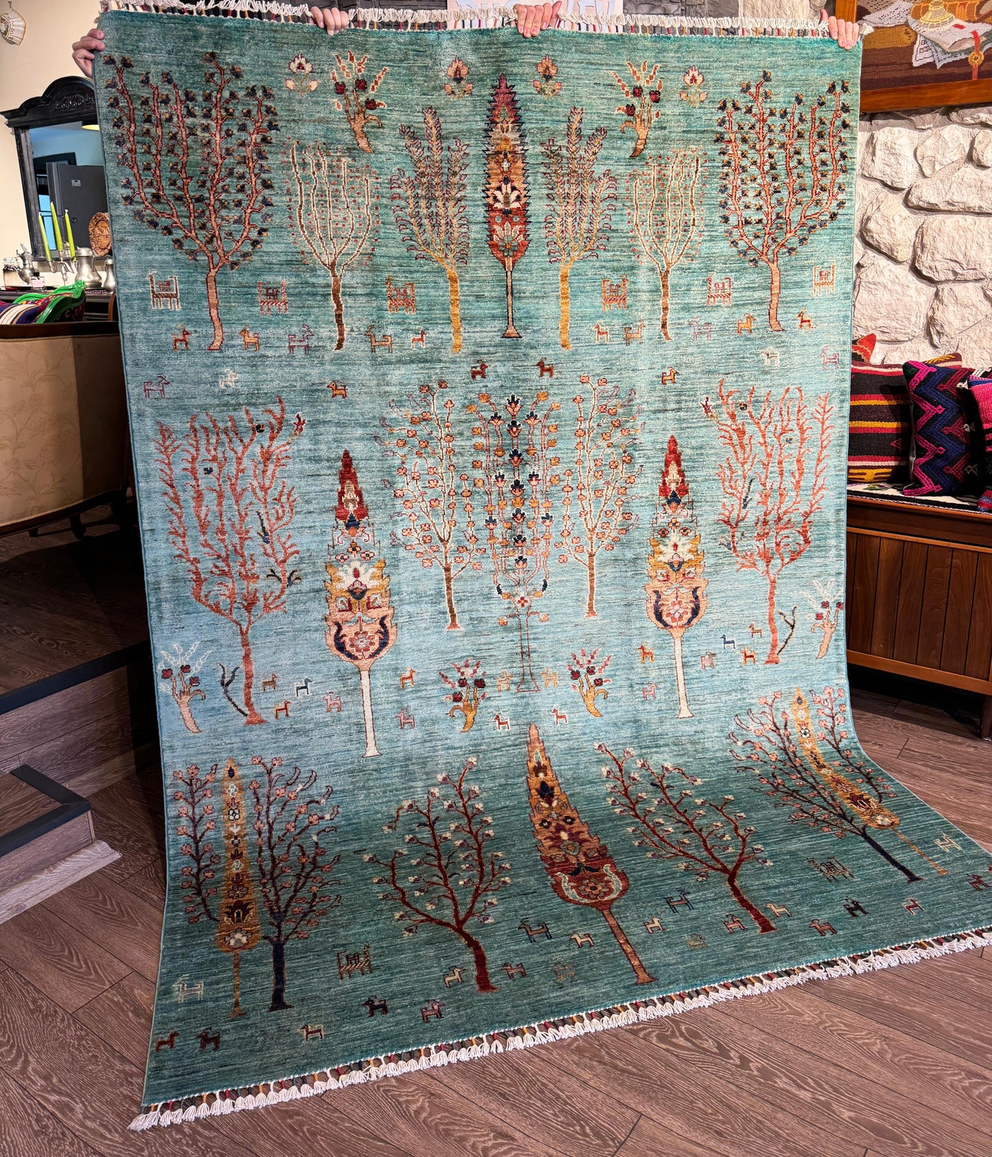 AFGHANISCHER HAYATI AGAZII GROSSER TEPPICH (Handgefertigtes Einzelstück)