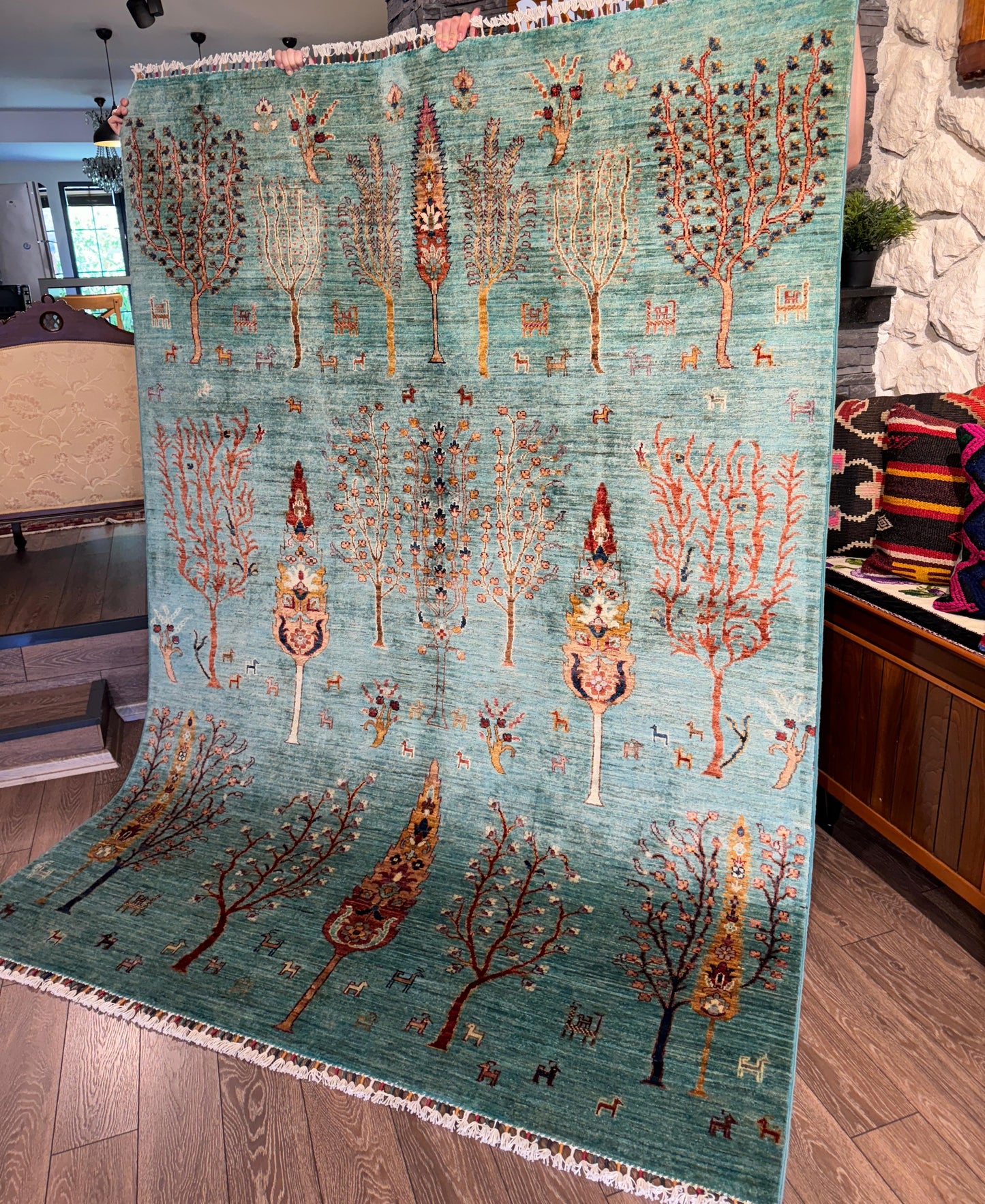 AFGHANISCHER HAYATI AGAZII GROSSER TEPPICH (Handgefertigtes Einzelstück)