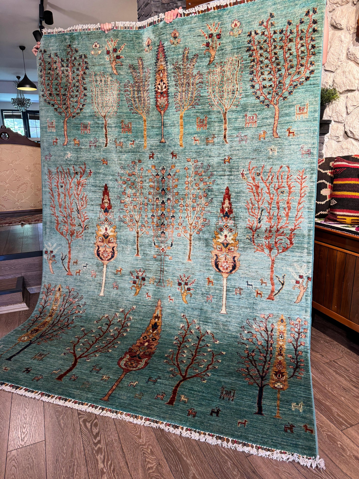 AFGHANISCHER HAYATI AGAZII GROSSER TEPPICH (Handgefertigtes Einzelstück)